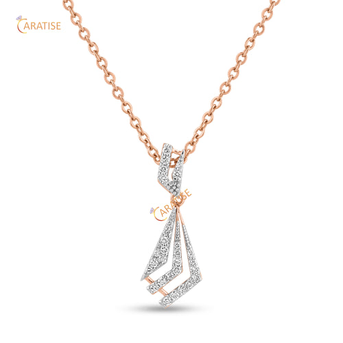 0.20 TDW Round Brilliant Cut Diamond Pendant With Chain | 925 Silver | Moissanite Diamond | One-of-a-Kind Beauty Pendant