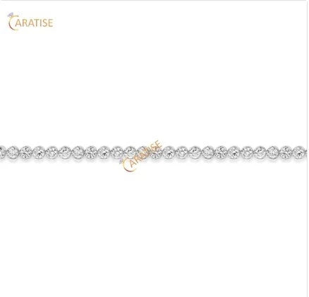 2.915 TDW Round Cut Diamond Tennis Bracelet 925 Silver