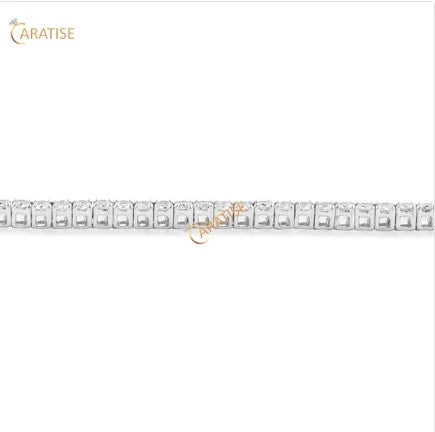 1.80 TDW Round Cut Diamond Tennis Bracelet 925 Silver