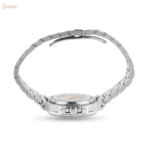 4.11 TDW Round Cut Diamond Watch | Stainless Steel | Ethical Moissanite Diamond Watch | Engagement Gift For Him | EF-VS Color