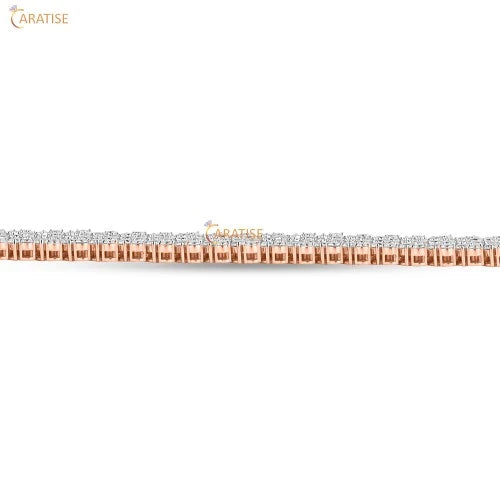 11.30 TDW Round Cut Diamond Charm Bracelet 925 Silver