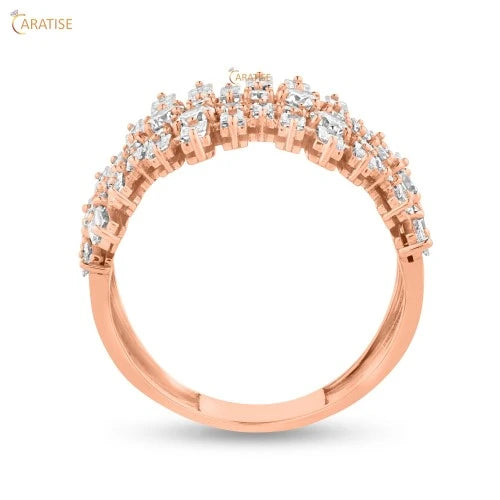 3.35 TDW Baguette & Round Cut Diamond Ring Engagement Ring 925 Silver