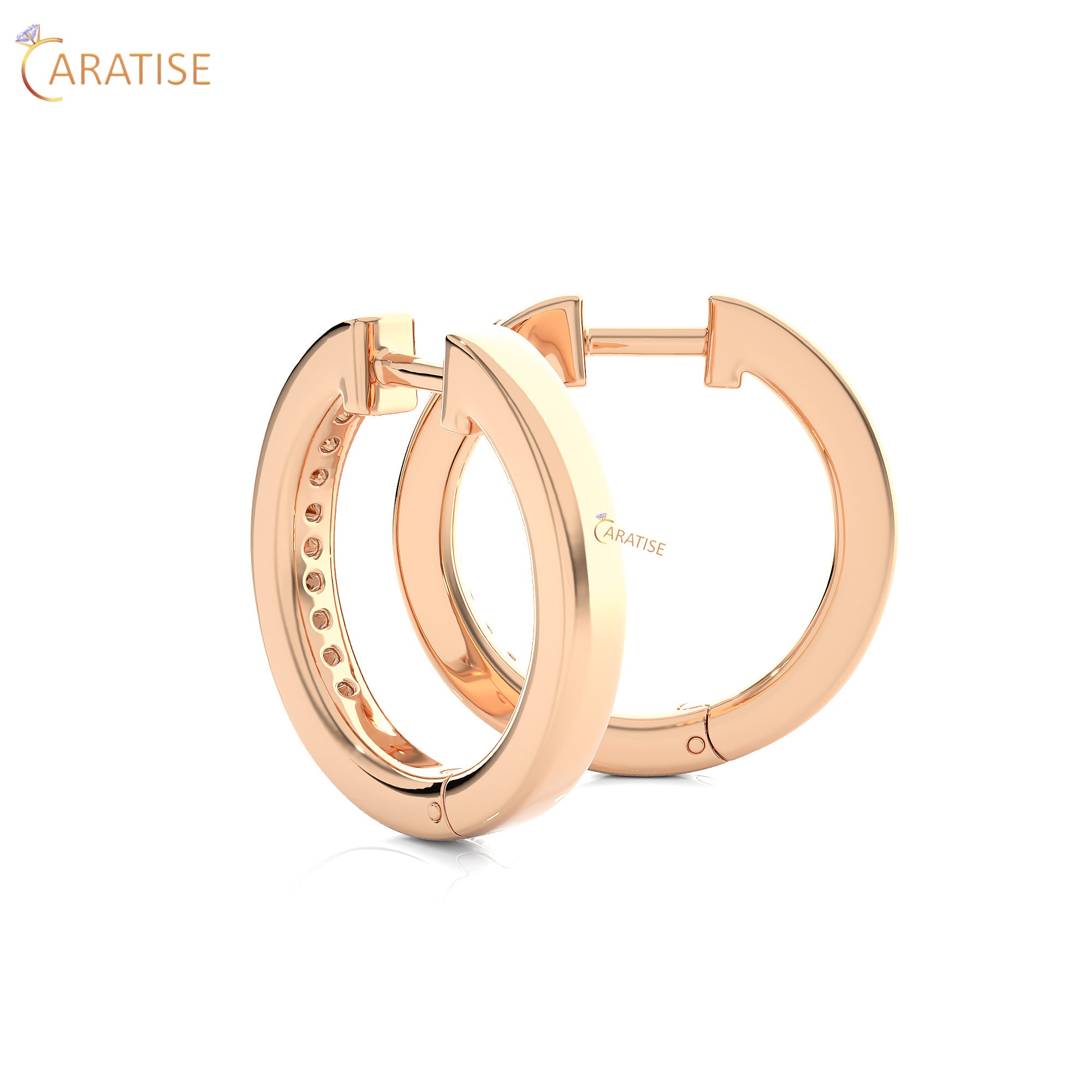 0.52 TDW Round Cut Moissanite Diamond Hoop Earring 925 Silver