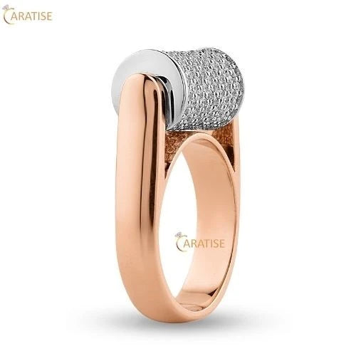 1.25 TDW Round Cut Diamond Engagement Ring 925 Silver