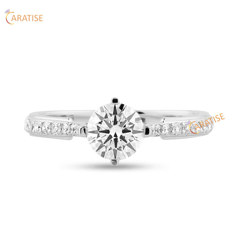 0.98 CT Round Cut Women's Moissanite Diamond Ring| 925 Silver | Beautiful Present For Her | Uniting Two Hearts