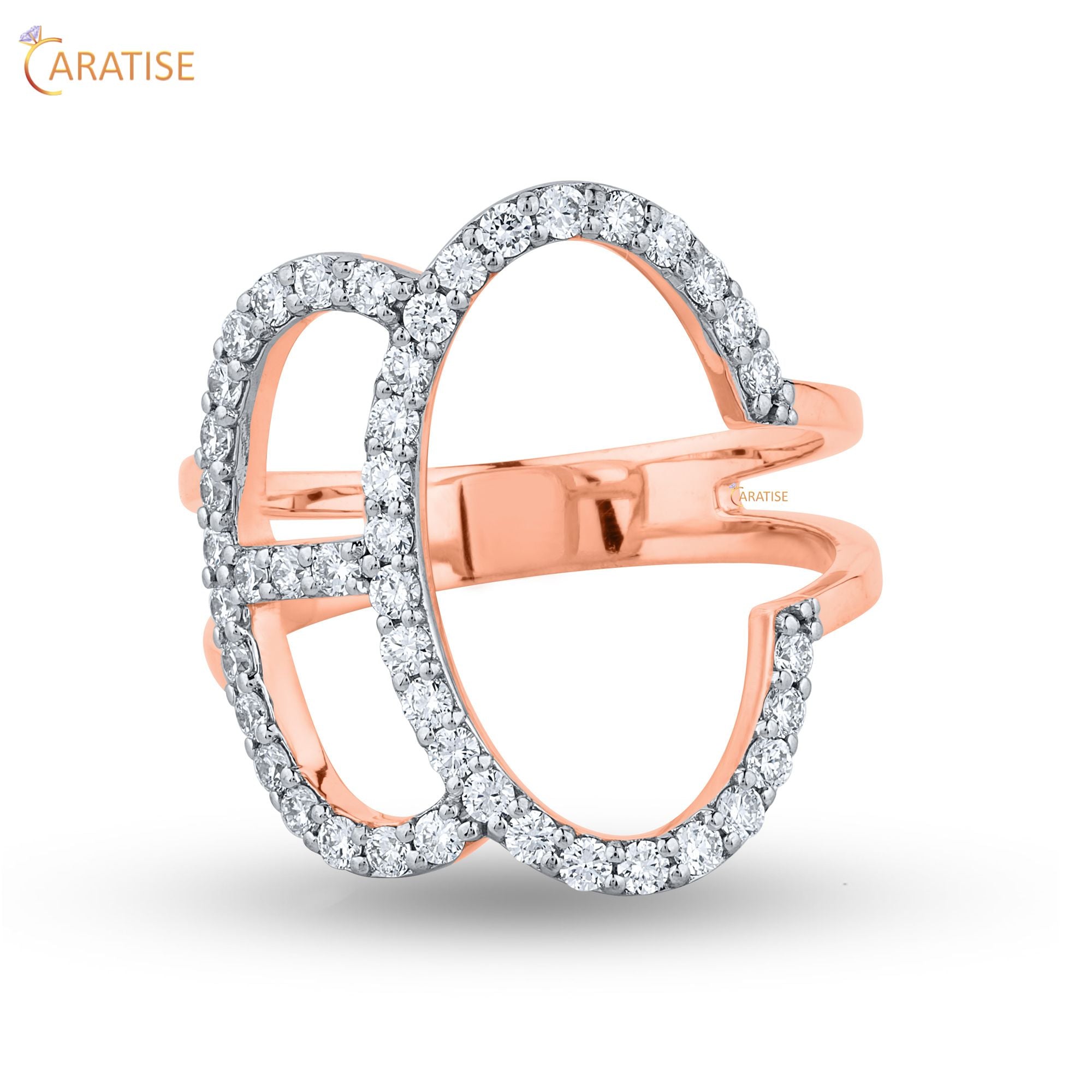 0.57 TDW Round Cut Moissanite Diamond Ring | 925 Silver