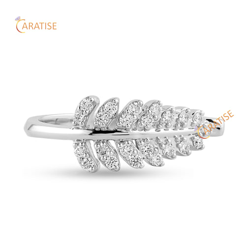 0.21 TDW Round Cut  Moissanite Diamond Engagement Ring 925 Silver