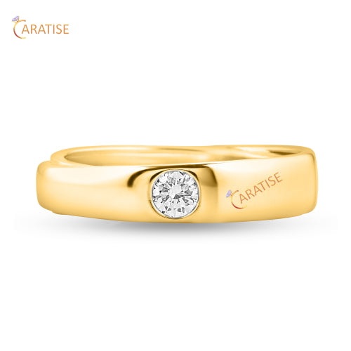 0.36 TDW Round Cut Moissanite Diamond Solitaire Ring 925 Silver