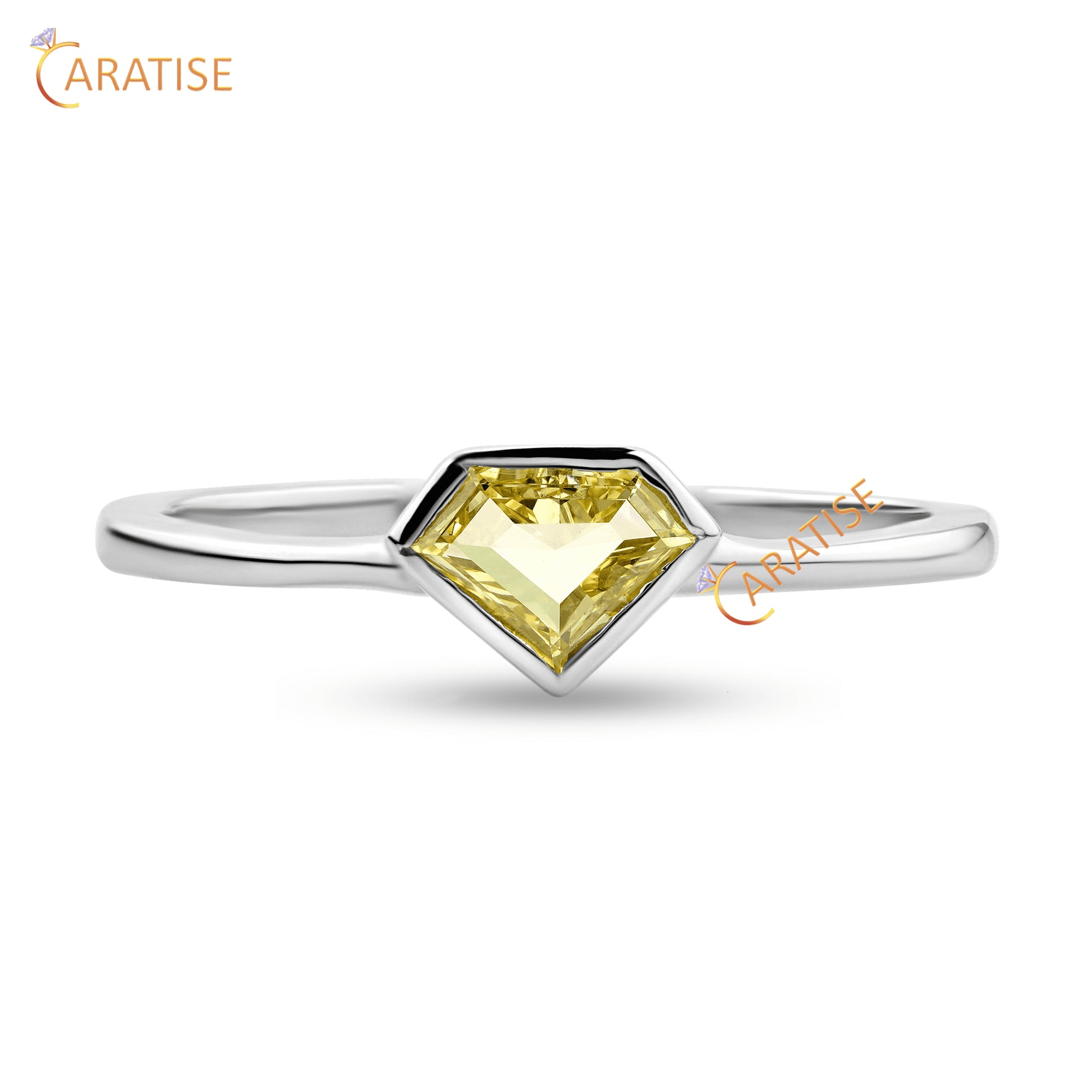 0.32 TDW Rose Cut Diamond Solitaire Ring 925 Silver