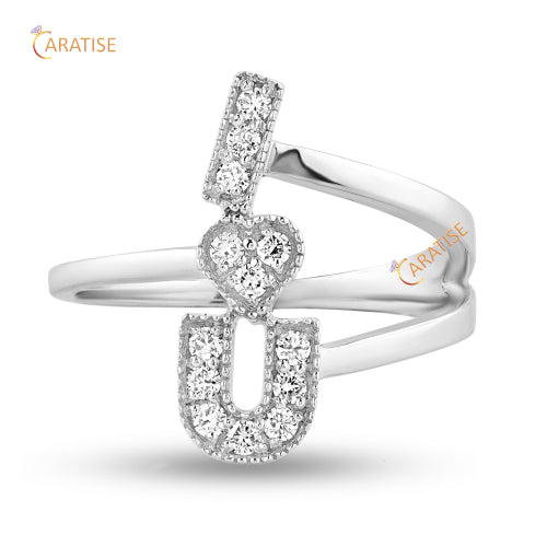 0.18 TDW Round Cut  Moissanite Diamond Engagement Ring 925 Silver