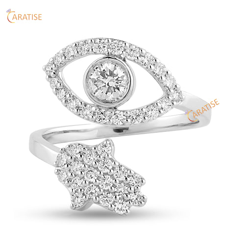 0.79 TDW Round Cut  Moissanite Diamond Eternity Band Ring 925 Silver