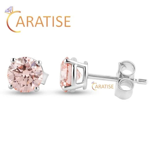 1.64 TDW F.P.Round Cut Earring Stud Earring