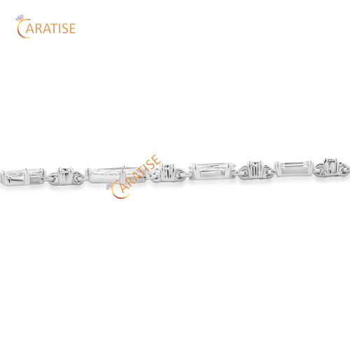 4.49 TDW Rose & Round Cut Diamond Slider Bracelet