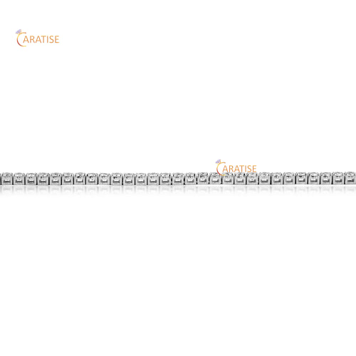 4.60 TDW Round Cut Diamond Tennis Bracelet 925 Silver