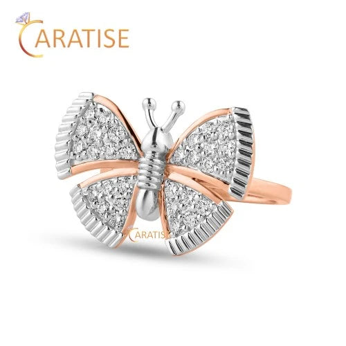 0.63 TDW Round Cut Diamond Engagement  Ring 925 Silver