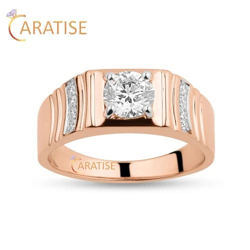 1.004 TDW Round Cut Diamond Ring 925 Silver