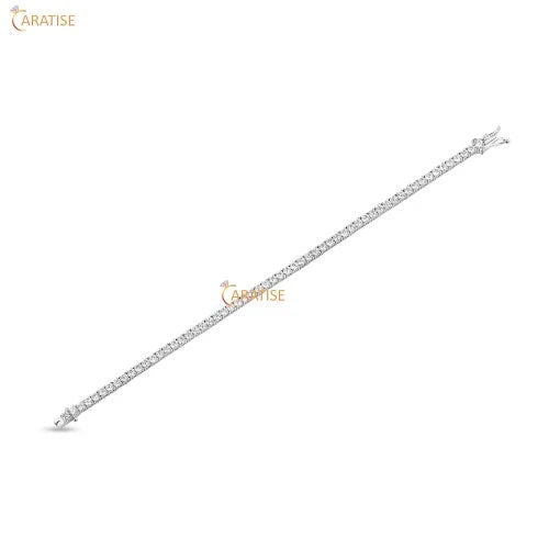 1.90 TDW Round Cut Diamond Tennis Bracelet 925 Silver