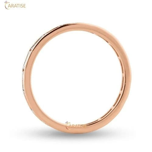 1.36 TDW Baguette Cut Diamond Eternity Band Ring 925 Silver