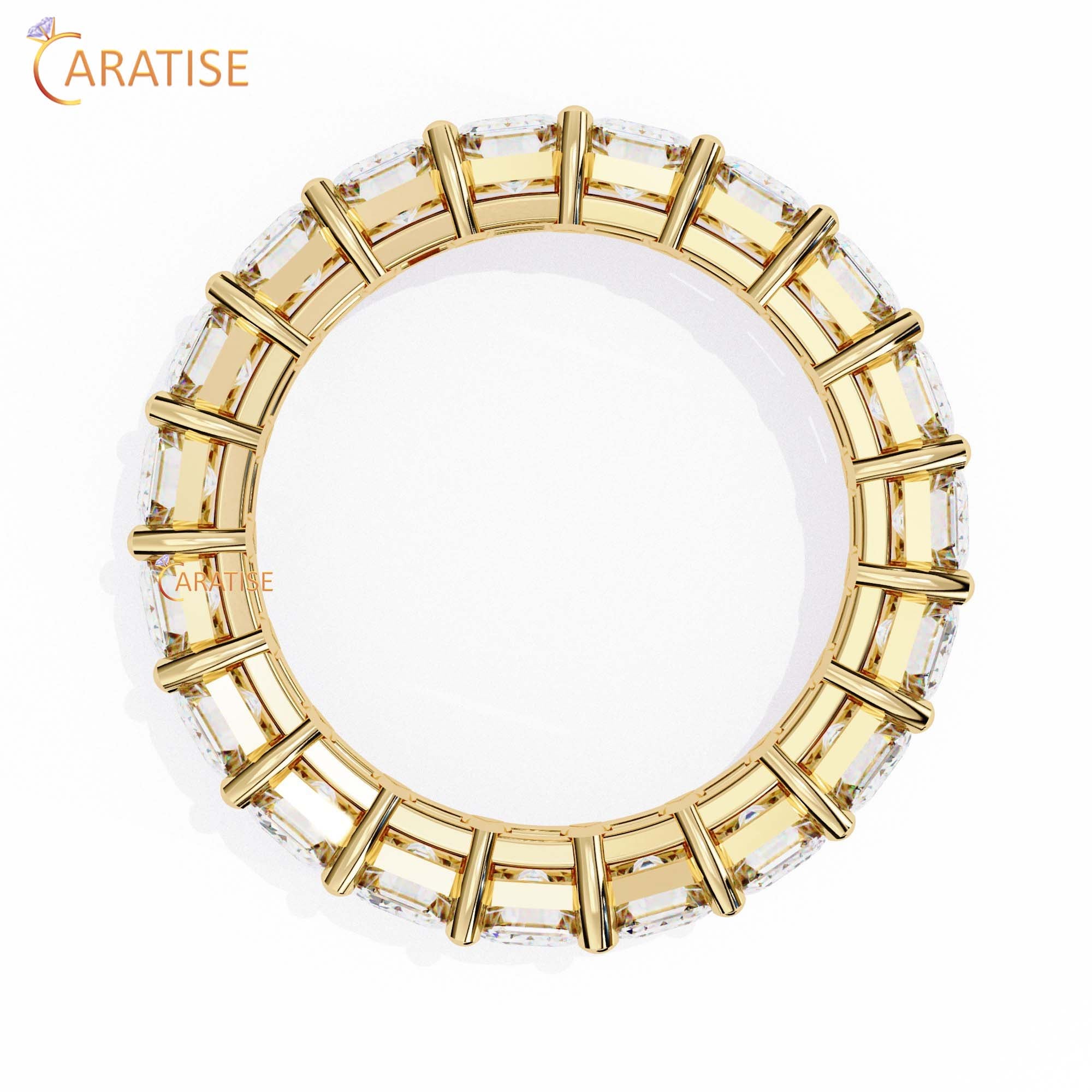 4.88 TDW Emerald Cut Diamond Women's Eternity Band Ring