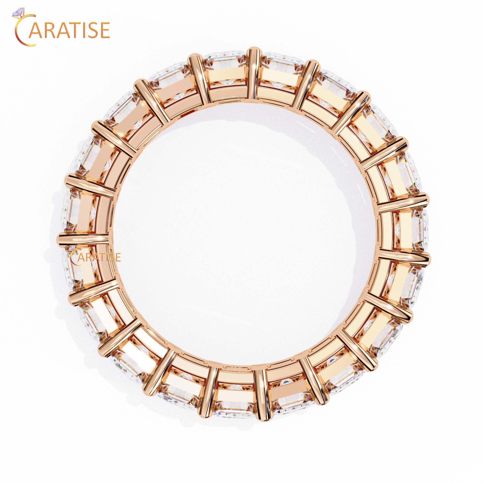 4.88 TDW Emerald Cut Diamond Women's Eternity Band Ring