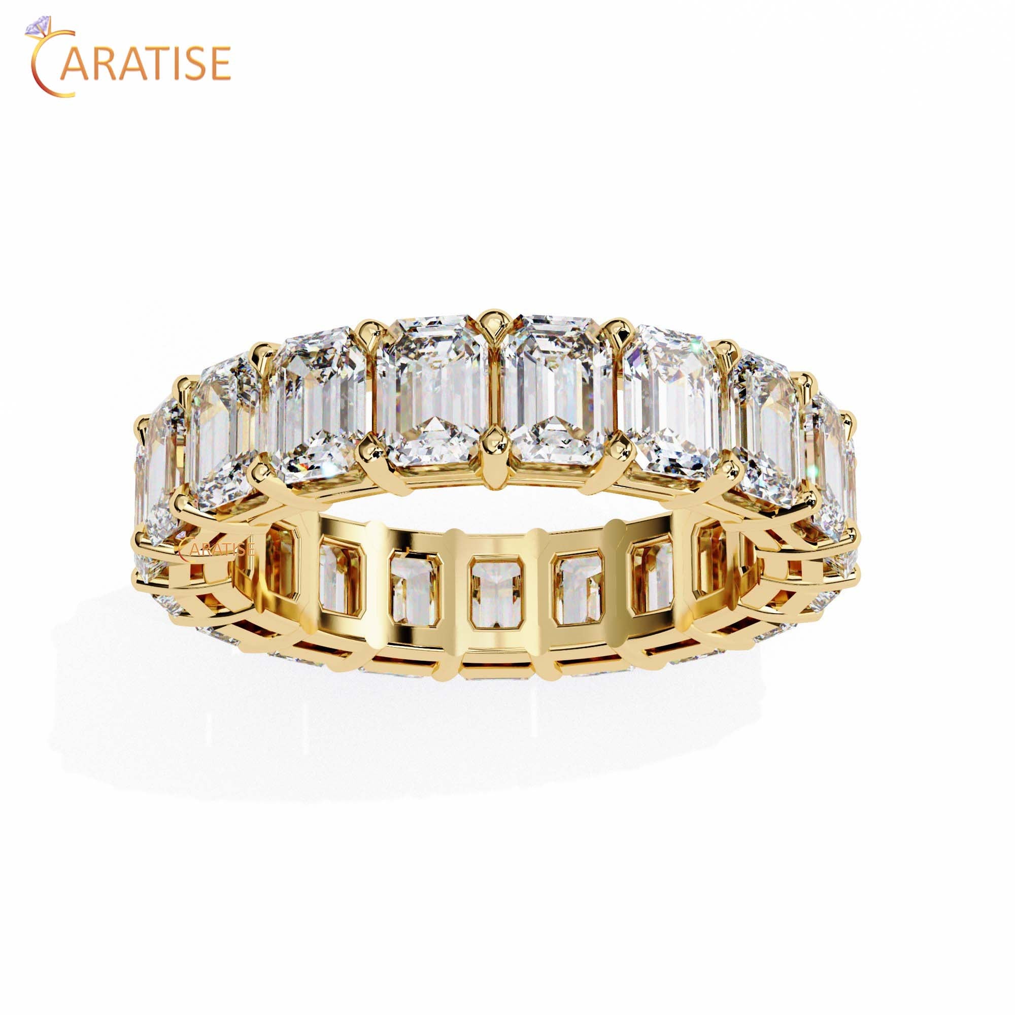 4.88 TDW Emerald Cut Diamond Women's Eternity Band Ring