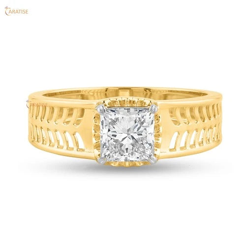 1.75 TDW Princess Diamond Solitaire Ring  925 Silver