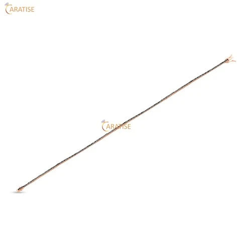 0.62 TDW Round Cut Diamond Bracelet Tennis Bracelet 925 Silver