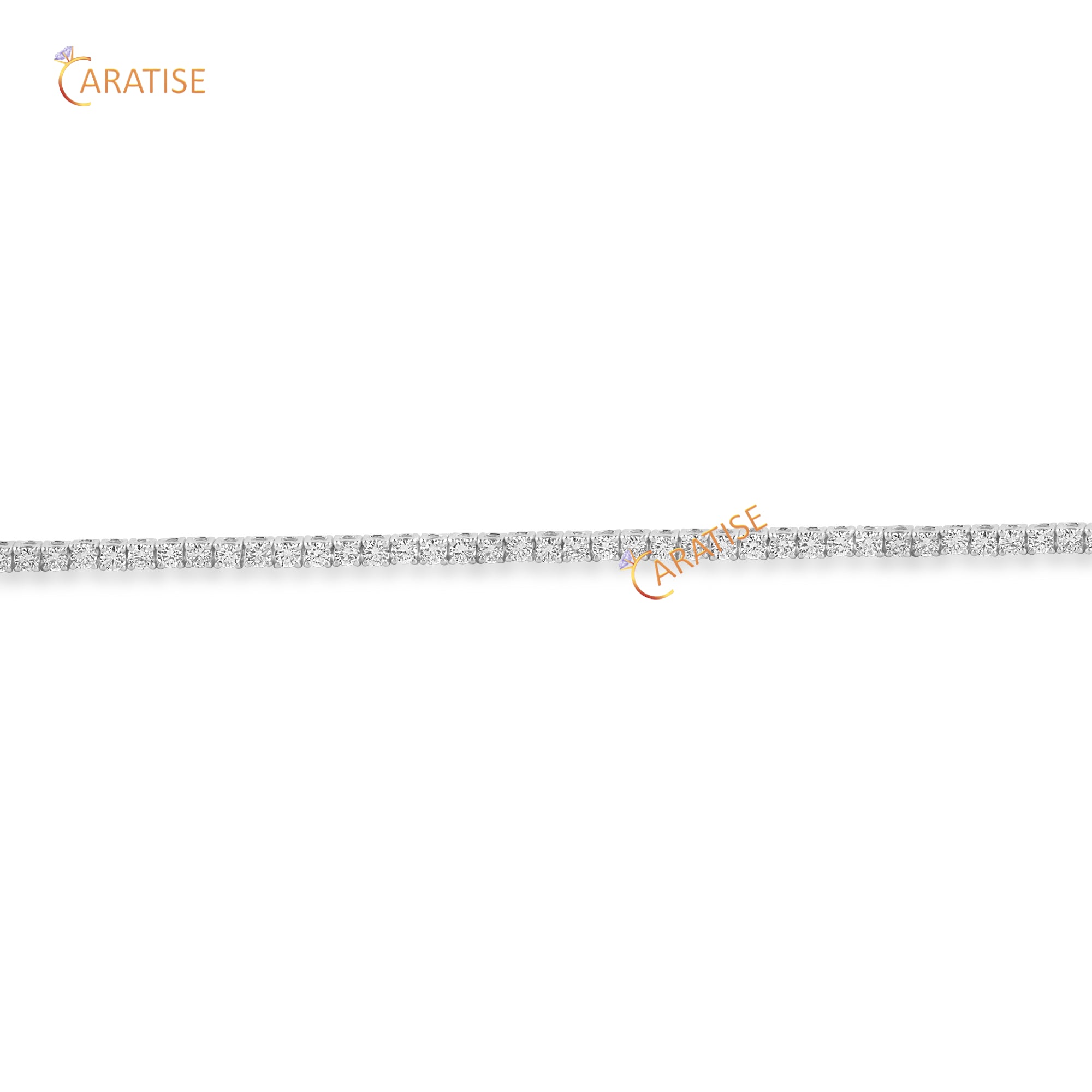 4.41 TDW Round Cut Diamond Tennis Bracelet 925 Silver