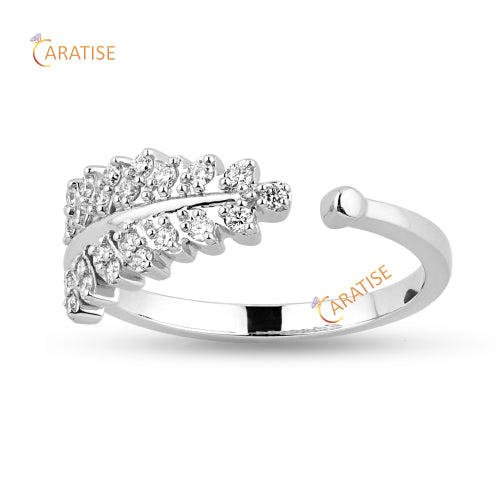 0.21 TDW Round Cut  Moissanite Diamond Engagement Ring 925 Silver