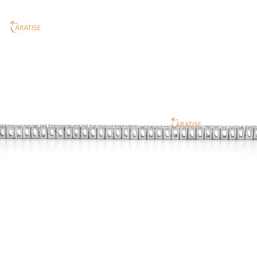 5.20 TDW Round Cut Diamond Bracelet Tennis Bracelet 925 Silver