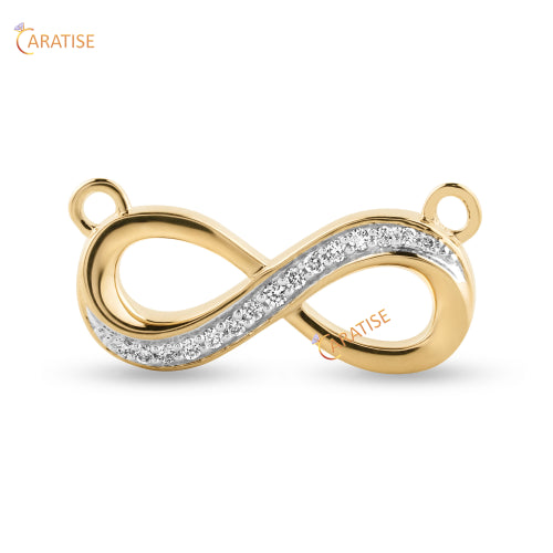 0.076 TDW Round Cut Diamond Custom Pendant 925 Silver