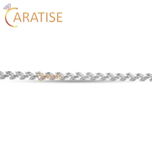 4.36 CT Marquise Cut Diamond Moissanite Charm Bracelet 925 Silver