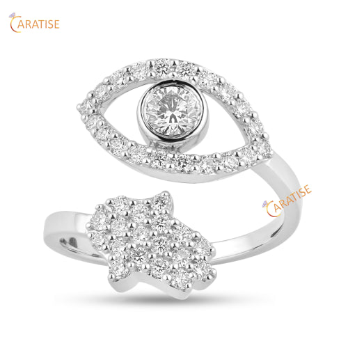 0.79 TDW Round Cut  Moissanite Diamond Eternity Band Ring 925 Silver