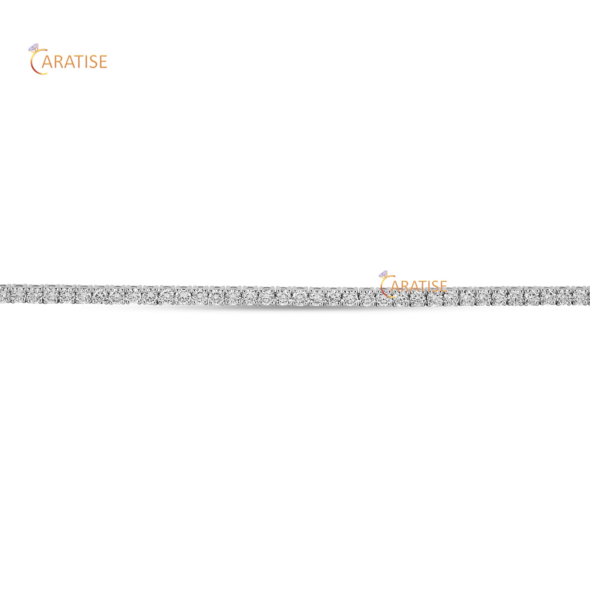 1.82 TDW Round Cut Diamond Tennis Bracelet 925 Silver
