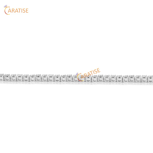 9.14 TDW Round Cut Diamond Tennis Bracelet 925 Silver