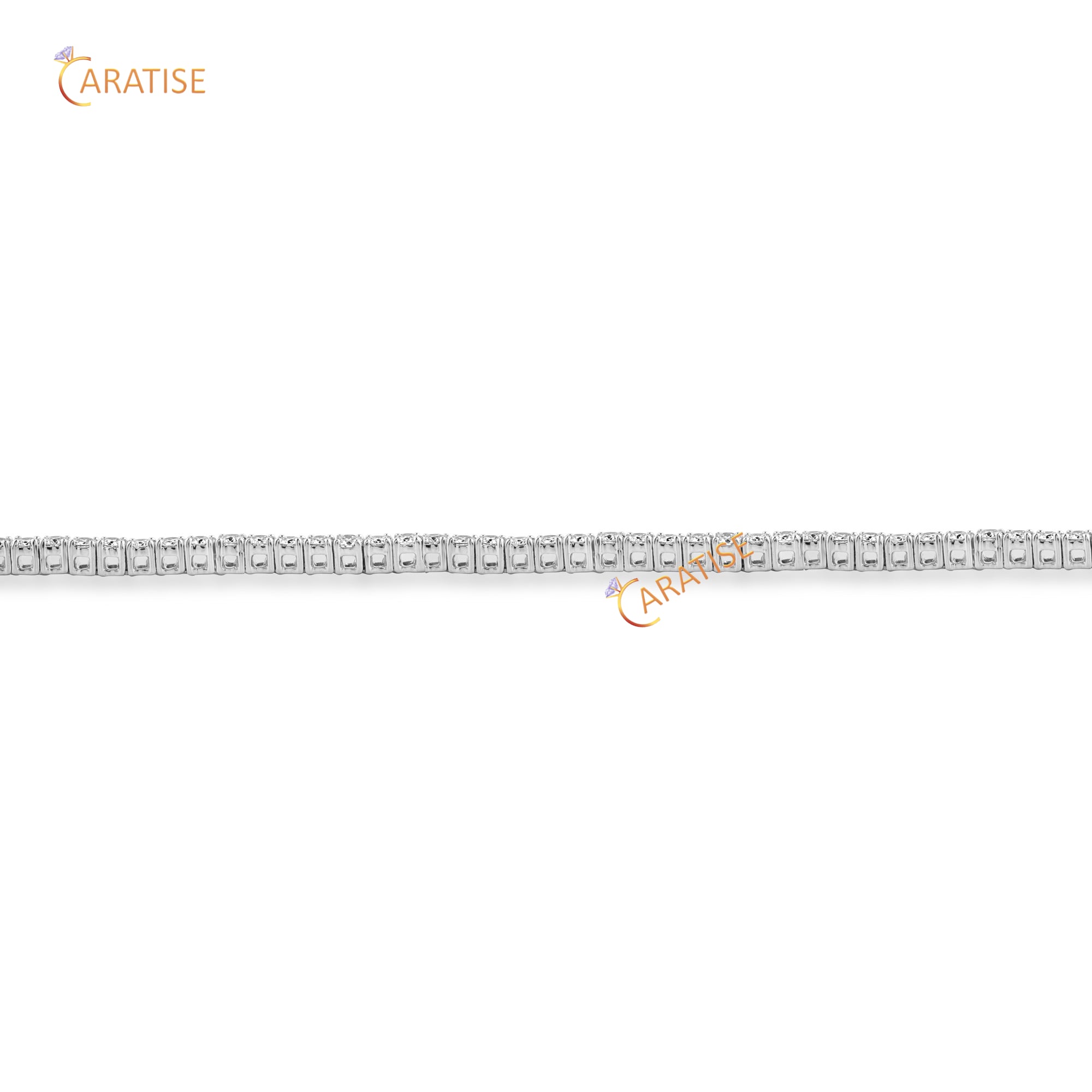 4.41 TDW Round Cut Diamond Tennis Bracelet 925 Silver