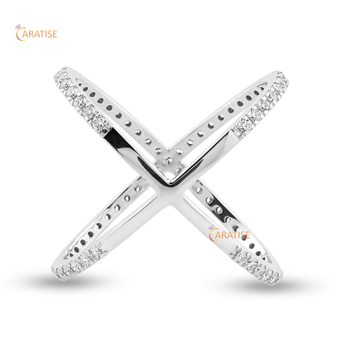 1.078 TDW Round Cut Diamond Engagement Ring 925 Silver