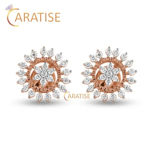 1.14 TDW Round Brilliant Cut Diamond Pendant & Earring 925 Silver