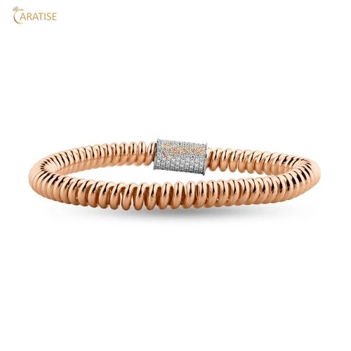 1.25 TDW Round Cut Diamond Bracelet 925 Silver