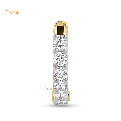 1.43 TDW Round Cut Diamond Earring 925 Silver