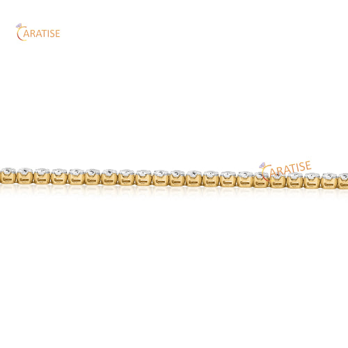 3.036 TDW Round Cut Diamond Bracelet Tennis Bracelet 925 Silver