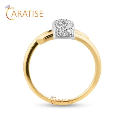 0.325 TDW Round Cut Diamond Engagement Ring 925 Silver