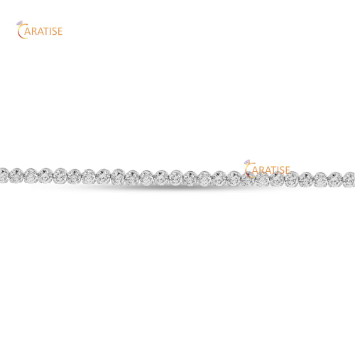 5.58 TDW Round Cut Diamond Tennis Bracelet 925 Silver