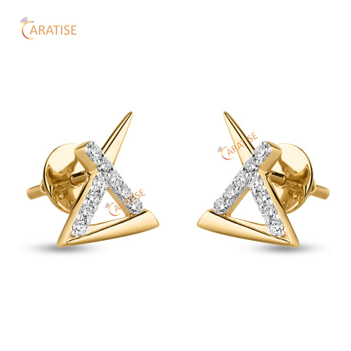 0.216 TDW Round Cut Diamond Earring 925 Silver