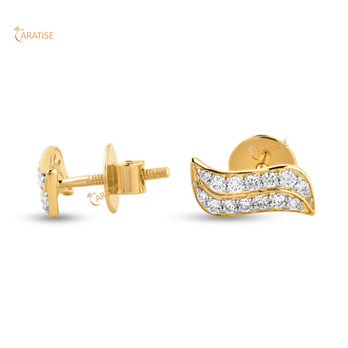 0.31 TDW Round Cut Diamond Earring 925 Silver