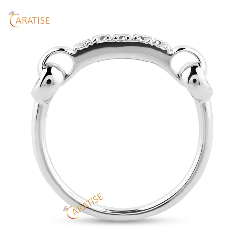 0.22 TDW Round Cut Moissanite Diamond Eternity Band Ring 925 Silver