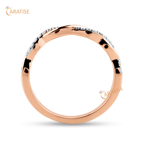 0.10 TDW Round Cut Diamond Engagement Ring 925 Silver