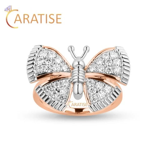 0.63 TDW Round Cut Diamond Engagement  Ring 925 Silver