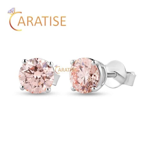1.64 TDW F.P.Round Cut Earring Stud Earring