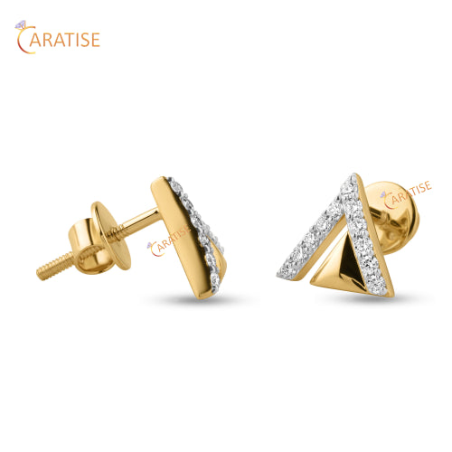 0.266 TDW Round Cut Diamond Earring 925 Silver